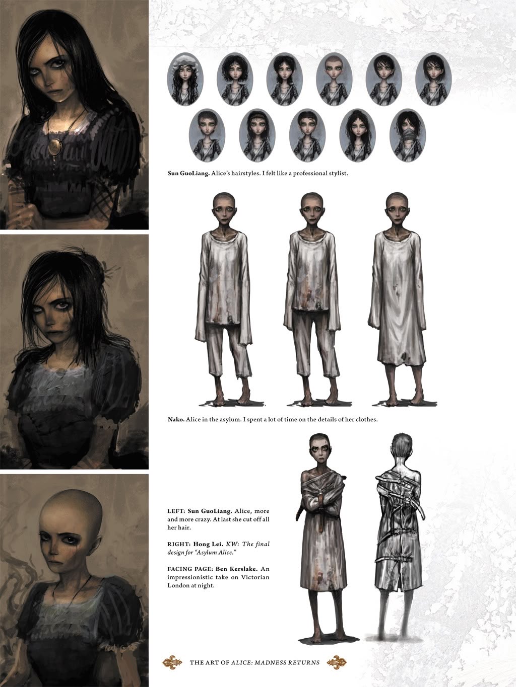Character face and costume studies