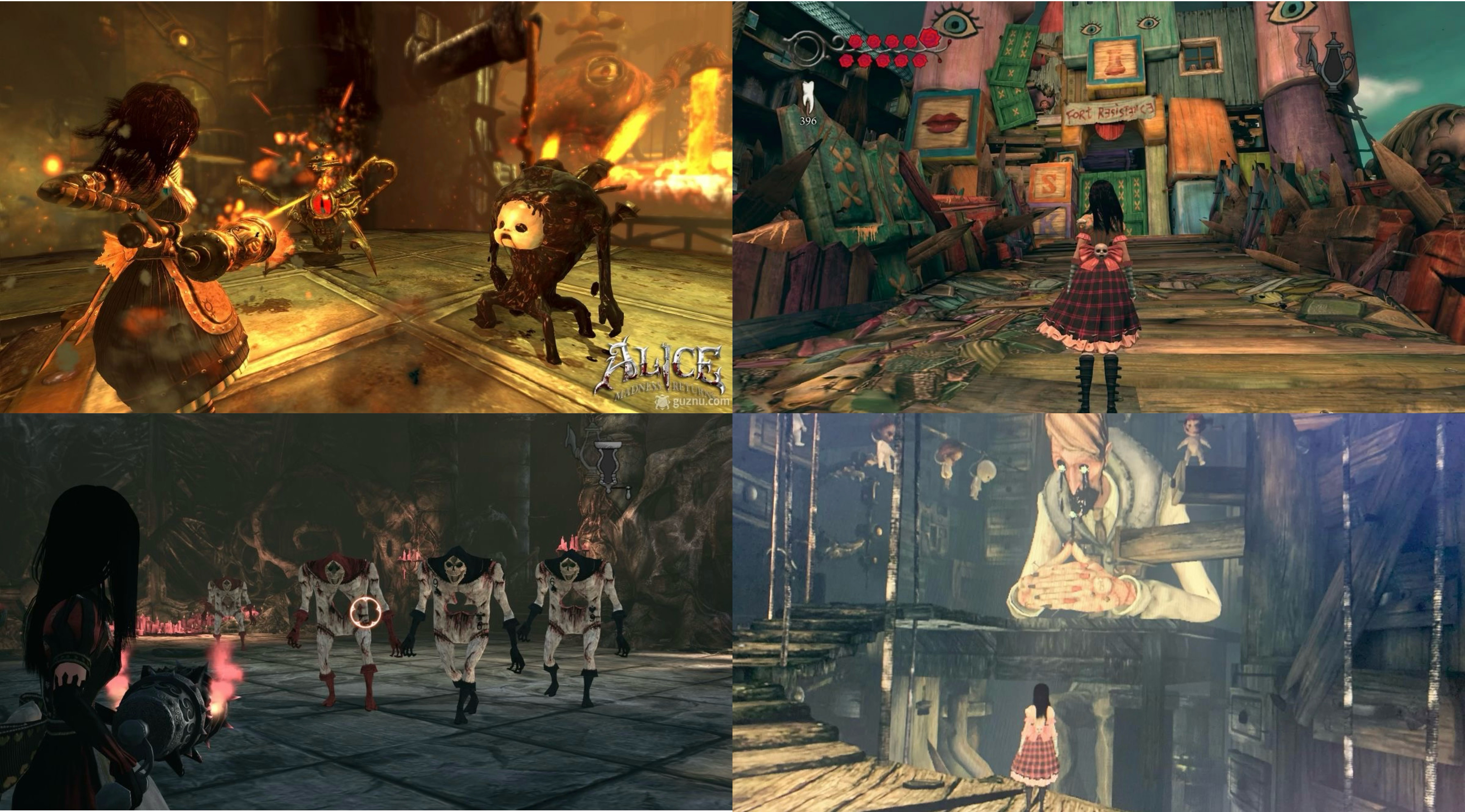 Collage of game environments